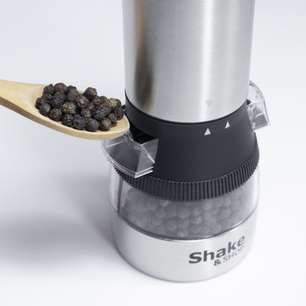 Shake & Shop 2 in 1 Electric Salt & Pepper Grinder – Shake & Shop